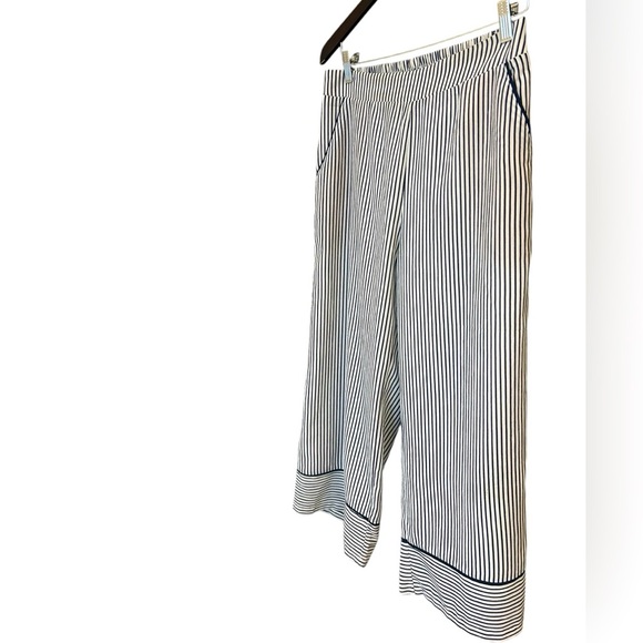 Lucy Paris Striped Wide-Leg Pants M EUC- Blue and White - Picture 1 of 14